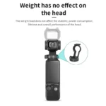 For DJI Pocket 3 STARTRC Cat-ears Magnetic Fill Light  with Holder Clip Kit (Grey) - Image 5