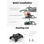 For DJI Avata 2 Sunnylife Battery Anti-release Buckle Clip Lock-up Anti-falling Battery Safety Lock Buckle Guard (Black) - Image 8