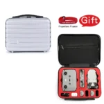 ls-S004 Portable Waterproof Drone Handbag Storage Bag for DJI Mavic Mini 2(Silver +Red Liner) - Image 2