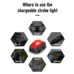 STARTRC 1109184 Drone Universal Rechargeable Colorful Strobe Signal Arm Lights for DJI FPV / Mini 2 / Mavic Air 2 - Image 12
