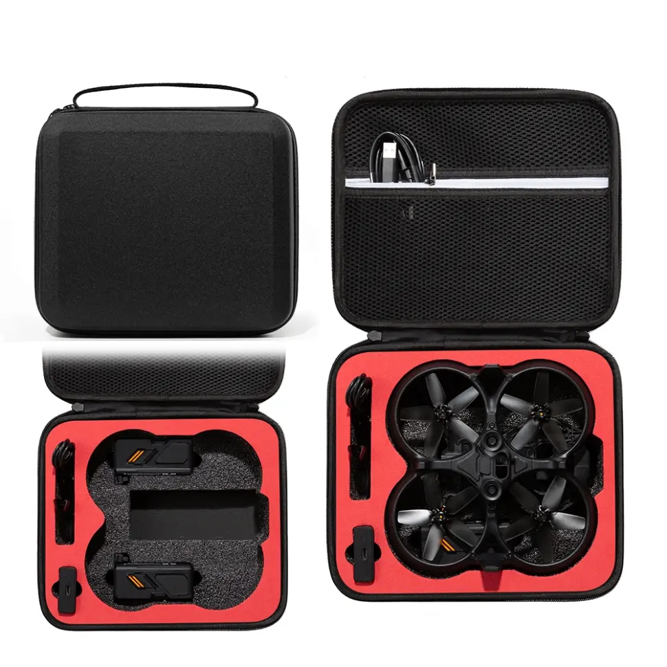 EDA003912301B For DJI Avata Drone Body Square Shockproof Hard Case Carrying Storage Bag, Size: 28 x 23 x 10cm(Black + Red Liner) - Image 1