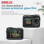 For DJI Osmo Action 4 STARTRC 3 in 1 Lens Protector Front and Rear Screen Tempered Glass Films(2 Sets) - Image 4