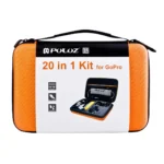 PULUZ 20 in 1 Accessories Combo Kits with Orange EVA Case (Chest Strap + Head Strap + Suction Cup Mount + 3-Way Pivot Arm + J-Hook Buckles + Extendable Monopod + Tripod Adapter + Bobber Hand Grip + Storage Bag + Wrench) for GoPro, Insta360, DJI and Other Action Cameras - Image 11