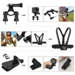 [US Warehouse] PULUZ 50 in 1 Accessories Total Ultimate Combo Kits with EVA Case (Chest Strap + Suction Cup Mount + 3-Way Pivot Arms + J-Hook Buckle + Wrist Strap + Helmet Strap + Extendable Monopod + Surface Mounts + Tripod Adapters + Storage Bag + Handlebar Mount) for GoPro, Insta360, DJI and Other Action Cameras - Image 4