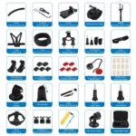 [US Warehouse] PULUZ 50 in 1 Accessories Total Ultimate Combo Kits with EVA Case (Chest Strap + Suction Cup Mount + 3-Way Pivot Arms + J-Hook Buckle + Wrist Strap + Helmet Strap + Extendable Monopod + Surface Mounts + Tripod Adapters + Storage Bag + Handlebar Mount) for GoPro, Insta360, DJI and Other Action Cameras - Image 6