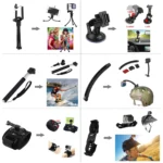 PULUZ 50 in 1 Accessories Total Ultimate Combo Kits with EVA Case (Chest Strap + Suction Cup Mount + 3-Way Pivot Arms + J-Hook Buckle + Wrist Strap + Helmet Strap + Extendable Monopod + Surface Mounts + Tripod Adapters + Storage Bag + Handlebar Mount) for GoPro, Insta360, DJI and Other Action Cameras - Image 5