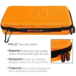 PULUZ Waterproof Carrying and Travel Case for for GoPro, Insta360, DJI and Other Action Cameras Accessories, Large Size: 32cm x 22cm x 7cm(Orange) - Image 4