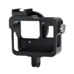 PULUZ Housing Shell CNC Aluminum Alloy Protective Cage with 52mm UV Lens for GoPro HERO(2018) /7 Black /6 /5(Black) - Image 4