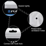 10 PCS PULUZ 34.5cm x 9cm Hang Hole Clear Front White Pearl Jewelry Zip Lock Packaging Bag(Size: S, Lengthened type) - Image 3