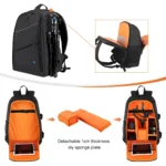 PULUZ Outdoor Portable Waterproof Scratch-proof Dual Shoulders Backpack Handheld PTZ Stabilizer Camera Bag with Rain Cover for Digital Camera, DJI Ronin-SC / Ronin-S(Black) - Image 5