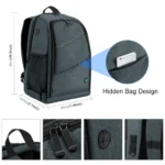 PULUZ Outdoor Portable Waterproof Scratch-proof Dual Shoulders Backpack Handheld PTZ Stabilizer Camera Bag with Rain Cover for Digital Camera, DJI Ronin-SC / Ronin-S(Grey) - Image 3