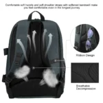 PULUZ Outdoor Portable Waterproof Scratch-proof Dual Shoulders Backpack Handheld PTZ Stabilizer Camera Bag with Rain Cover for Digital Camera, DJI Ronin-SC / Ronin-S(Grey) - Image 4