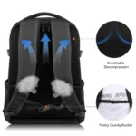 [RUS Warehouse] PULUZ Outdoor Portable Waterproof Scratch-proof Dual Shoulders Backpack Handheld PTZ Stabilizer Camera Bag with Rain Cover for Digital Camera, DJI Ronin-SC / Ronin-S(Black) - Image 5
