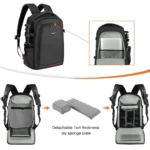 [RUS Warehouse] PULUZ Outdoor Portable Waterproof Scratch-proof Dual Shoulders Backpack Handheld PTZ Stabilizer Camera Bag with Rain Cover for Digital Camera, DJI Ronin-SC / Ronin-S(Black) - Image 6