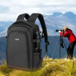 [RUS Warehouse] PULUZ Outdoor Portable Waterproof Scratch-proof Dual Shoulders Backpack Handheld PTZ Stabilizer Camera Bag with Rain Cover for Digital Camera, DJI Ronin-SC / Ronin-S(Black) - Image 8