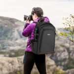 [RUS Warehouse] PULUZ Outdoor Portable Waterproof Scratch-proof Dual Shoulders Backpack Handheld PTZ Stabilizer Camera Bag with Rain Cover for Digital Camera, DJI Ronin-SC / Ronin-S(Black) - Image 9