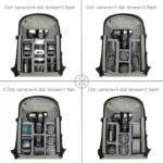 PULUZ Outdoor Portable Waterproof Scratch-proof Dual Shoulders Backpack Handheld PTZ Stabilizer Camera Bag with Rain Cover for Digital Camera, DJI Ronin-SC / Ronin-S (Black) - Image 2