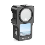PULUZ CNC Aluminum Alloy Cage for DJI Action 2(Black)