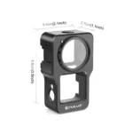PULUZ CNC Aluminum Alloy Cage for DJI Action 2(Black) - Image 2