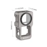 PULUZ CNC Aluminum Alloy Cage for DJI Action 2(Titanium Color) - Image 2