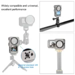 PULUZ CNC Aluminum Alloy Cage for DJI Action 2(Titanium Color) - Image 5
