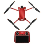 Sunnylife Drone+Remote Control Protective Sticker For DJI Mini 3 Pro RC Version(Aurora Red)