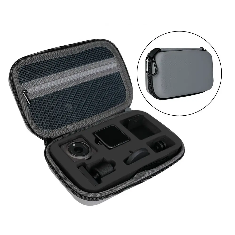 TBD0603603101A For DJI Action 2 RCSTQ Action Camera Hard Case Accessory Bag(Silver Gray) - Image 1