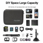 TELESIN Sports Camera Accessories Storage Bag For GoPro HERO / DJI Action / Insta360 etc. - Image 3