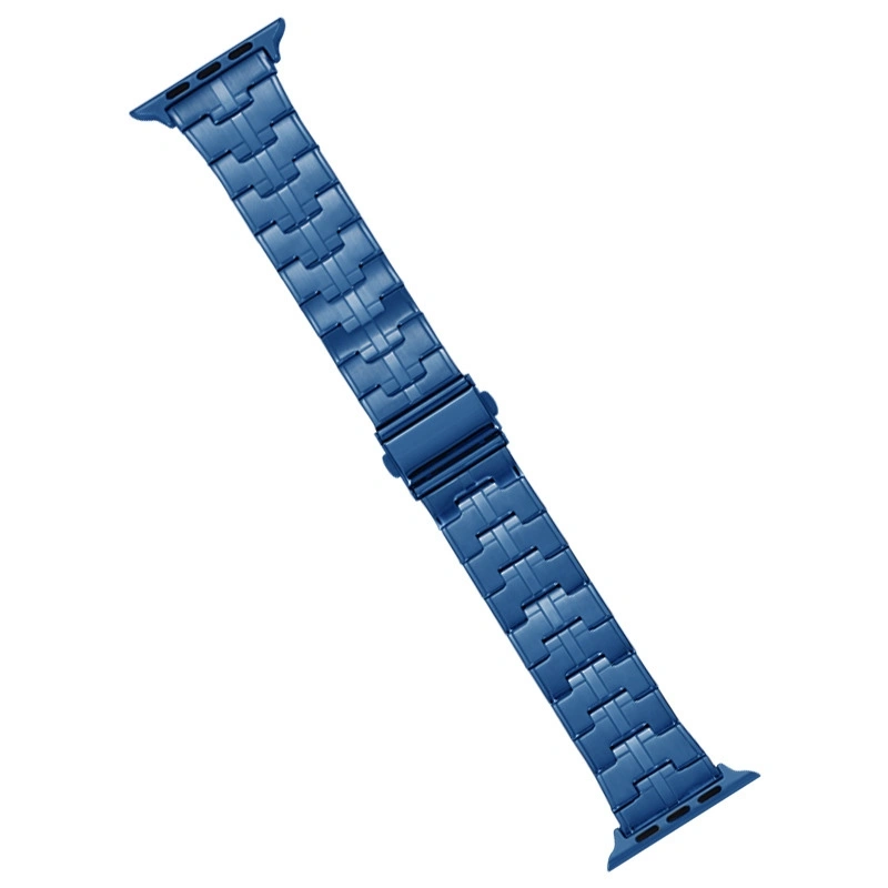 EDA006243209H For Apple Watch SE 2022 40mm Stainless Steel Watch Band(Blue) - Image 1