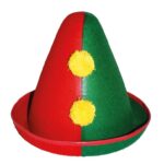 Καπέλο Κώνος Clown Κόκκινο Πράσινο  23cm